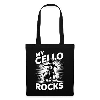 Violoncelliste de l’orchestre My Cello Rocks - Sac en tissu - noir - Devant