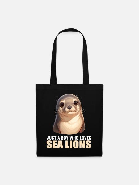 Seelöwen Seelöwe - Stoffbeutel - Schwarz