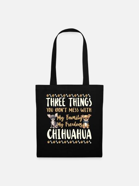 Chihuahua Chihuahueño Three Things - Stoffbeutel - Schwarz