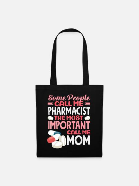Apothekerin Mama Pharmazietechnikerin Mutter - Stoffbeutel - Schwarz