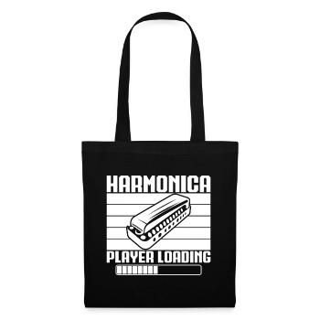 Harmonica Musican Player Loading Harmonica - Tote Bag - black - Front