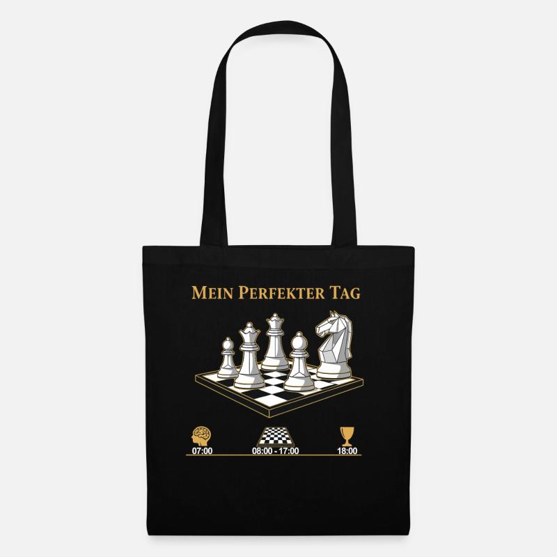 Perfekter Tag Schach - Stoffbeutel - Schwarz