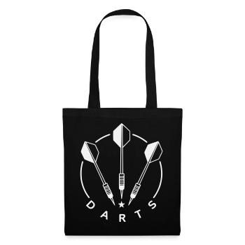 Logo des fléchettes et fléchettes - Sac en tissu - noir - Devant