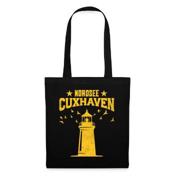 Cuxhavener NORDSEE CUXHAVEN Urlaub Lustiges - Stoffbeutel - Schwarz - Vorne