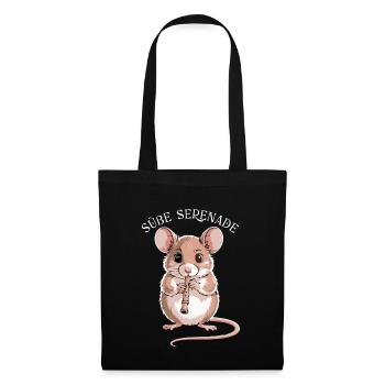 Flûte à bec - École de musique Sweet Serenade Mouse - Sac en tissu - noir - Devant