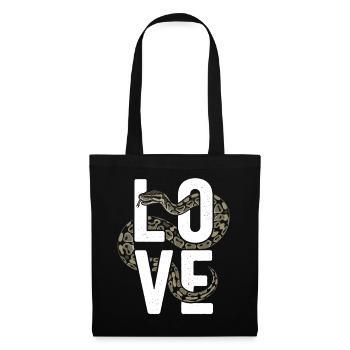 King Python Snakes LOVE Terrarium Python - Tote Bag - black - Front