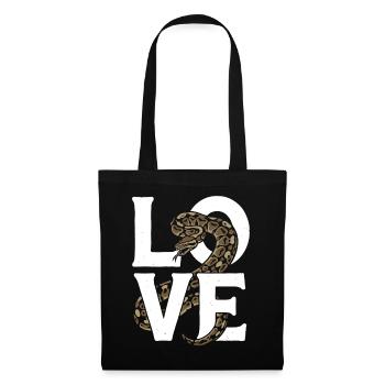 King Python Snakes LOVE Terrarium Python - Tote Bag - black - Front