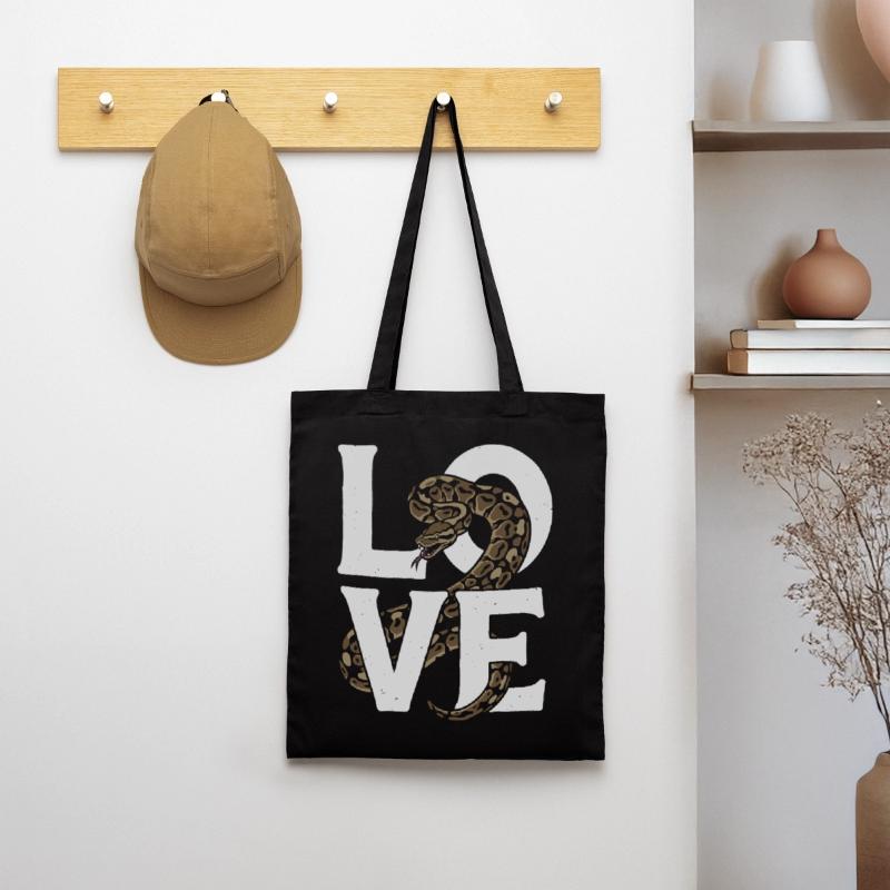 King Python Snakes LOVE Terrarium Python Tote Bag