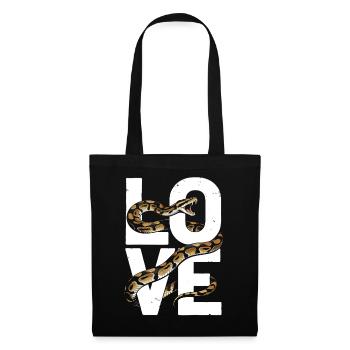 King Python Snakes LOVE Terrarium Python - Tote Bag - black - Front