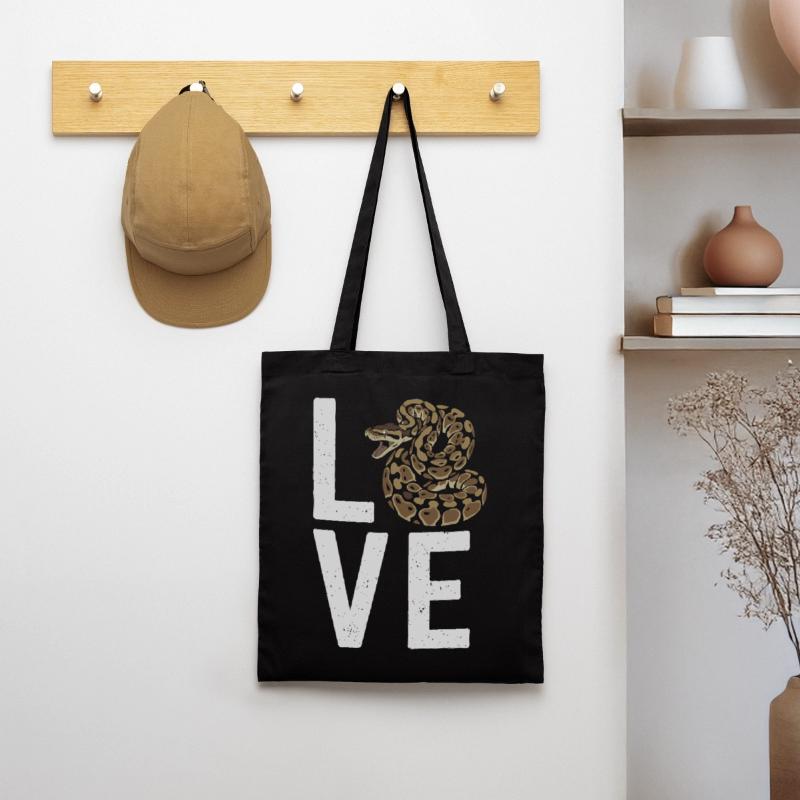 King Python Snakes LOVE Terrarium Python Tote Bag