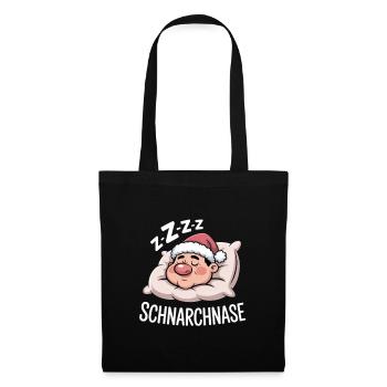 Humour du Père Noël ronflant Zzz - Sac en tissu - noir - Devant