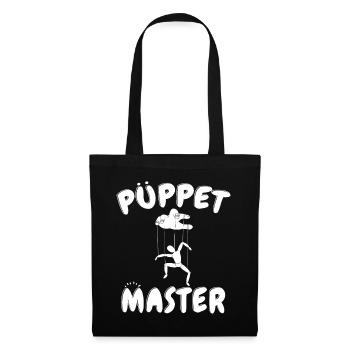 Puppenmeister-Silhouette - Stoffbeutel - Schwarz - Vorne