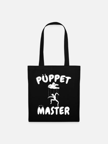 Puppenmeister-Silhouette - Stoffbeutel - Schwarz