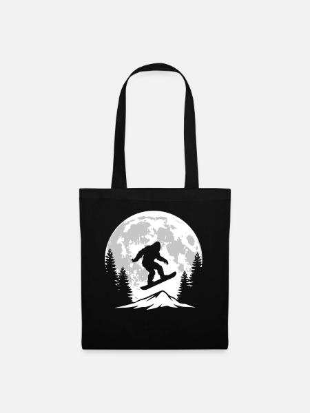 Bigfoot Snowboarding - Stoffbeutel - Schwarz
