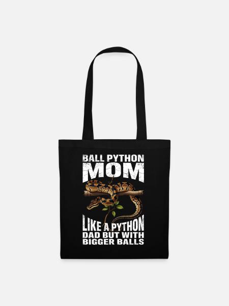 Königspython Mom Mama Schlangen Terrarium Python - Stoffbeutel - Schwarz