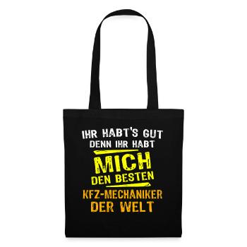 Cadeau du mécanicien automobile - Sac en tissu - noir - Devant