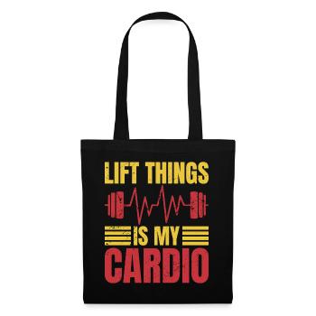 Fitness Motivation Bodybuilder Lift Is My Cardio - Stoffbeutel - Schwarz - Vorne