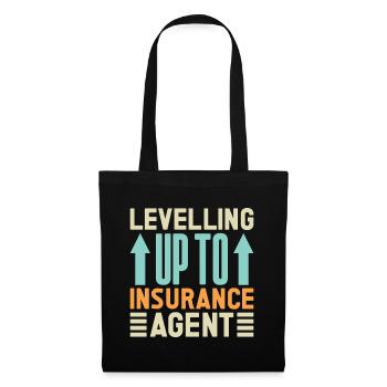Insurance Agent Levelling Up To Funny Insurance - Stoffbeutel - Schwarz - Vorne