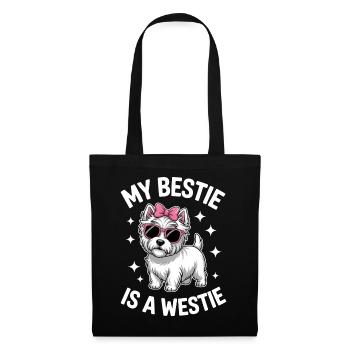 West Highland White Terrier Spruch Westie Geschenk - Stoffbeutel - Schwarz - Vorne