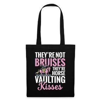 Saut à cheval Kisses Équitation équestre - Sac en tissu - noir - Devant