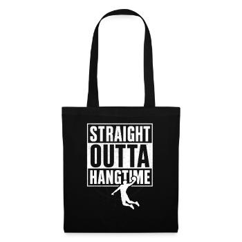 Straight Outta Hangtime Basketball Sport  - Stoffbeutel - Schwarz - Vorne