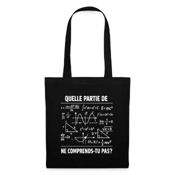 Math Teacher Humor Gift Funny Mathematician - Tote Bag - black - Front