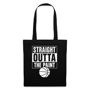 Straight Outta The Paint Basketball Sport  - Stoffbeutel - Schwarz - Vorne