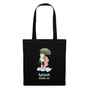 Funny Frog in Rain - Splash mode on - Tote Bag - black - Front