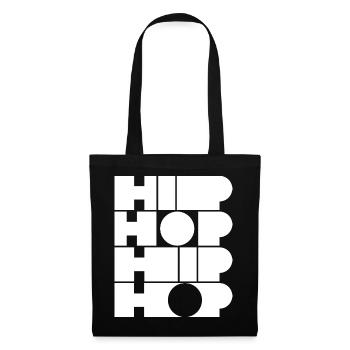 Fettgedruckte Block-Hip-Hop-Typografie - Stoffbeutel - Schwarz - Vorne
