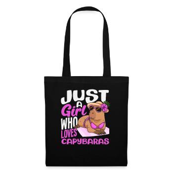 Juste une fille qui aime les capybaras mignons et drôles - Sac en tissu - noir - Devant