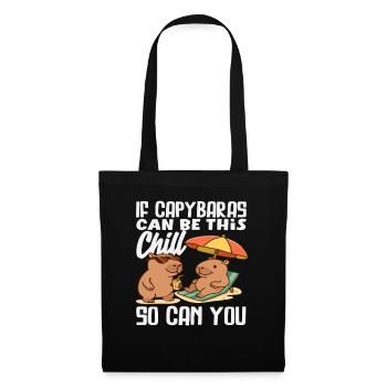Calme-toi, capybara, alors tu peux capybara, mignon. - Sac en tissu - noir - Devant