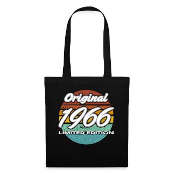 60e anniversaire 1966 cadeau pour hommes et femmes - Sac en tissu - noir - Devant