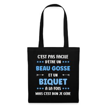 biquet - Sac en tissu - noir - Devant