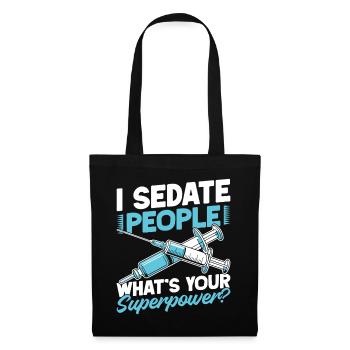 Anesthesiologist What´s Your Superpower Anesthesia - Stoffbeutel - Schwarz - Vorne