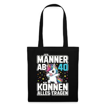 40th Birthday 40s 40th 40th Year Old Unicorn - Tote Bag - black - Front