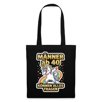 40th Birthday 40s 40th 40th Year Old Unicorn - Tote Bag - black - Front