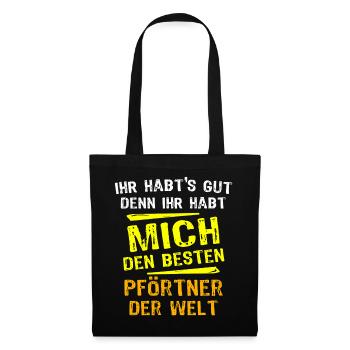 Cadeau de gardien - Sac en tissu - noir - Devant