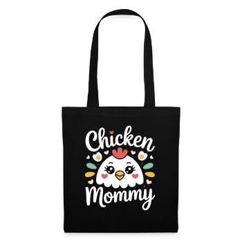 Chicken Mommy Hühner Mom Bäuerin Muttertag Huhn - Stoffbeutel - Schwarz - Vorne