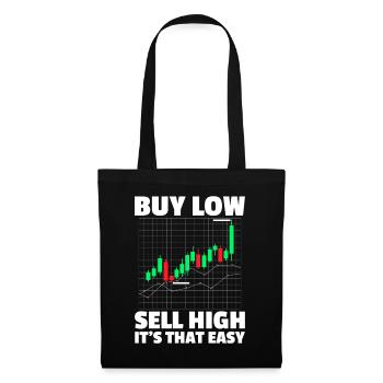 Acheter bas vendre cher Marché boursier Trader en bourse - Sac en tissu - noir - Devant