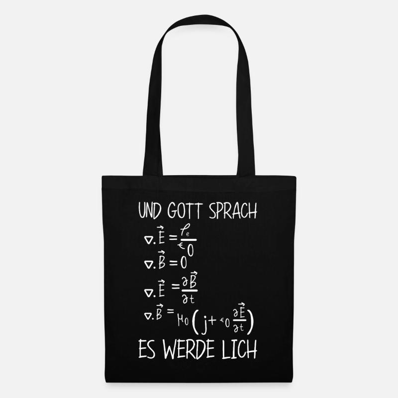 Und Gott Sprach Es Werde Lich Mathematiker - Stoffbeutel - Schwarz
