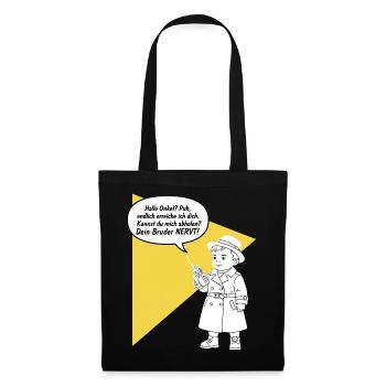 Bonjour oncle - tu décroches ? Ton frère est drôle, agaçant - Sac en tissu - noir - Devant