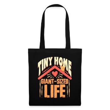 Tiny House - Stoffbeutel - Schwarz - Vorne