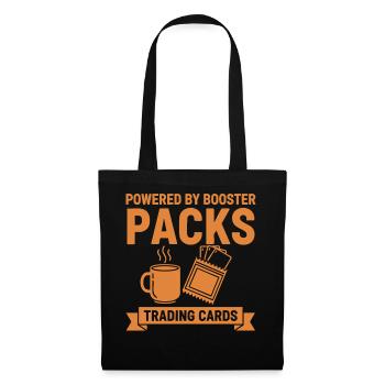 Powered By Booster Packs Trading Cards Collector - Tote Bag - black - Front