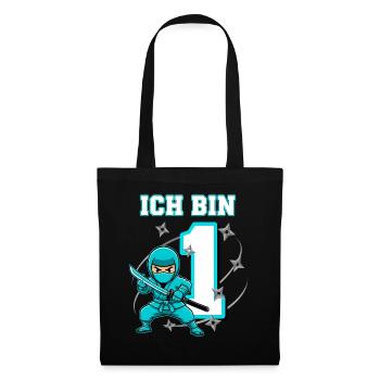I'm 1 Ninja 1st Birthday Turquoise - Tote Bag - black - Front