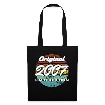 19e anniversaire Homme Femme 4 ans 2007 Cadeau - Sac en tissu - noir - Devant