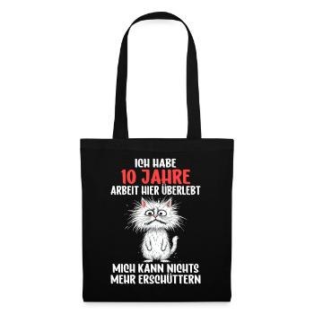 10 Year Company Anniversary Service Anniversary Work - Tote Bag - black - Front