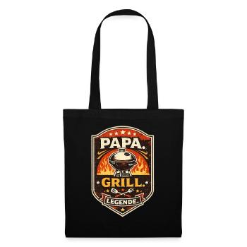 Papa Grill Legend – Gift for Grill Master - Tote Bag - black - Front