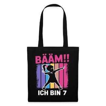 Bääm Je suis 7 filles qui font le dab, 7e anniversaire - Sac en tissu - noir - Devant