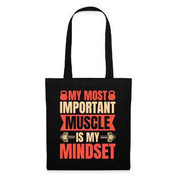 Motivation en forme Bodybuilder Mentalité importante - Sac en tissu - noir - Devant