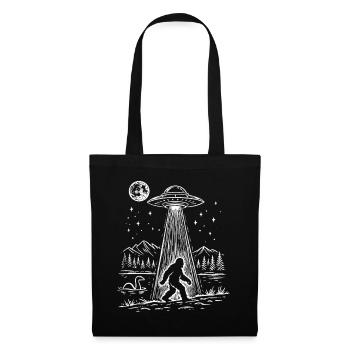Bigfoot Alien Abduction Sasquatch UFO Spaceship - Tote Bag - black - Front